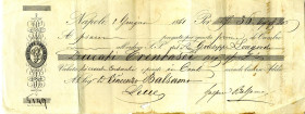VARIE - Assegni Napoli, 1861, da 36 ducati Lieve mancanza in basso

Status: BB