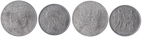 VARIE - Curiosità 20 lire 1928 e tallero 1891 - Lotto di 2 copie di moneta in matallo bianco

Status: BB