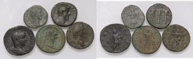LOTTI - Imperiali Gordiano III, Commodo, A. Pio, Domiziano, Lucio Vero - Lotto di 5 monete

Status: med. MB