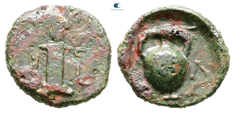 The Thracian Chersonese. Sestos circa 300 BC. 
Bronze Æ

13 mm, 1,20 g


...