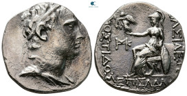 Kings of Thrace. Kainian. Mostis 139-101 BC. RY 37 = 103/2 BC. Tetradrachm AR