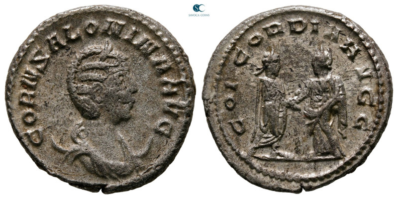 Salonina AD 254-268. Rome
Billon Antoninianus

21 mm, 4,46 g

Very Fine