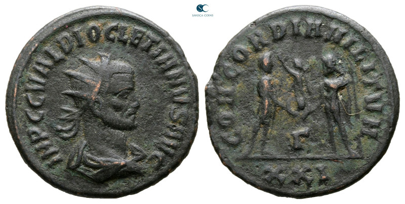 Diocletian AD 284-305. Heraclea
Antoninianus Æ

21 mm, 3,34 g



Very Fin...