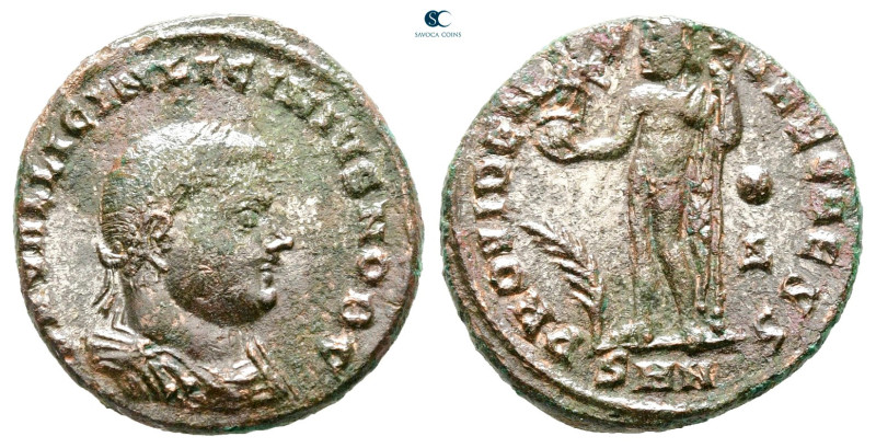 Licinius II, as Caesar AD 317-324. Nicomedia
Follis Æ

18 mm, 2,68 g



V...