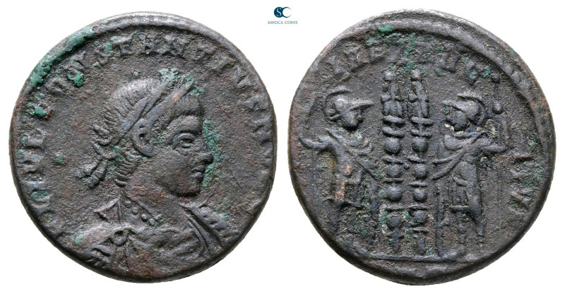 Constantius II, as Caesar AD 337-347. Uncertain mint
Follis Æ

16 mm, 2,69 g...