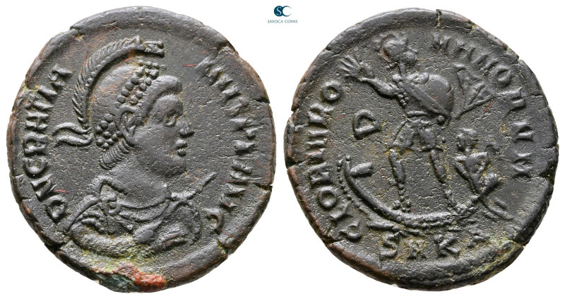 Gratian AD 375-383. Cyzicus
Follis Æ

25 mm, 6,46 g



Very Fine