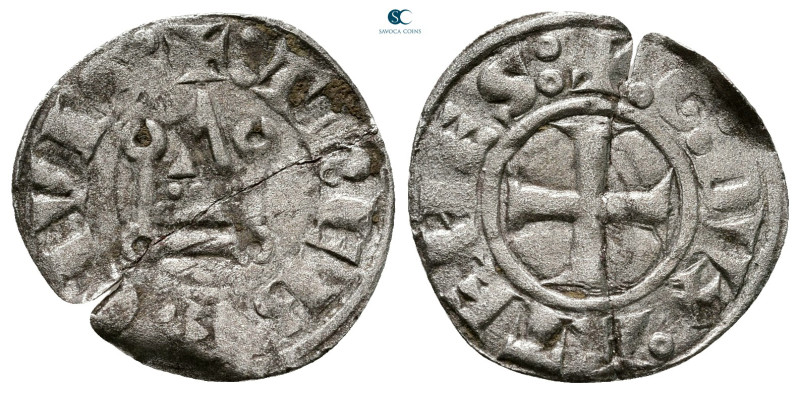 Principality of Achaea. Guillaume I de la Roche AD 1280-1287. 
Denier Tournois ...