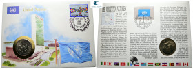 United Nations.  AD 1990. Numis Letter