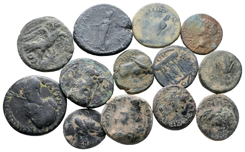 Lot of ca. 13 roman provincial bronze coins / SOLD AS SEEN, NO RETURN!

Nearly...