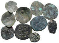 Lot of ca. 10 byzantine bronze coins / SOLD AS SEEN, NO RETURN!Good Fine