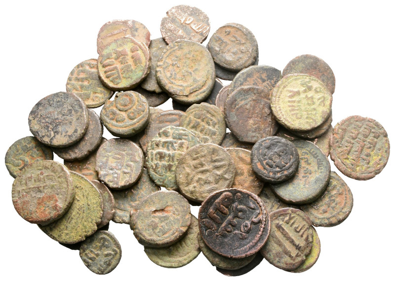 Lot of ca. 50 islamic bronze coins / SOLD AS SEEN, NO RETURN!

Very Fine