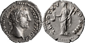 Antoninus Pius Mule: TR P XV on both sides. Denarius