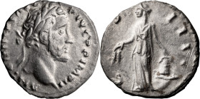 Antoninus Pius Mule. Denarius