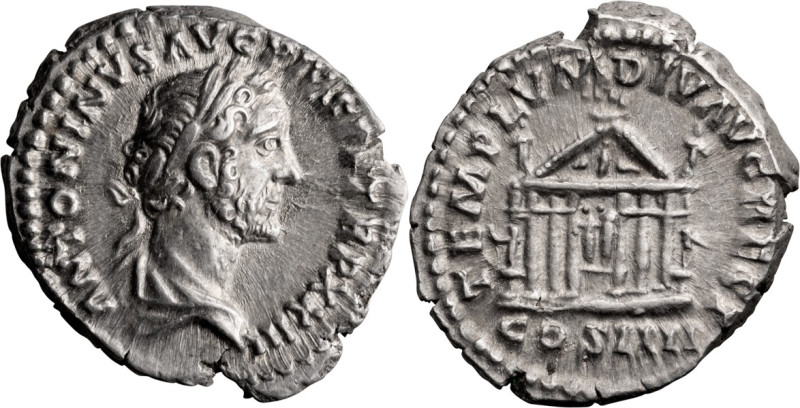 Antoninus Pius. Denarius; Antoninus Pius; 138-161 AD, Rome, 159 AD, Denarius, 3....