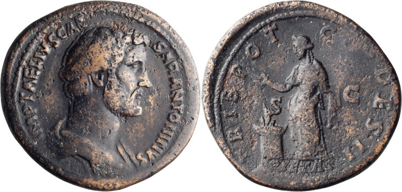Antoninus Pius as Caesar. Sestertius; Antoninus Pius as Caesar; 138 AD, Rome, Se...