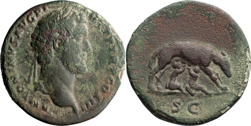 Antoninus Pius. Sestertius; Antoninus Pius; 138-161 AD, Rome, 140-4 AD, Sesterti...
