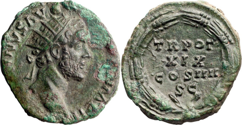 Antoninus Pius. Dupondius; Antoninus Pius; 138-161 AD, Rome, 156 AD, Dupondius, ...