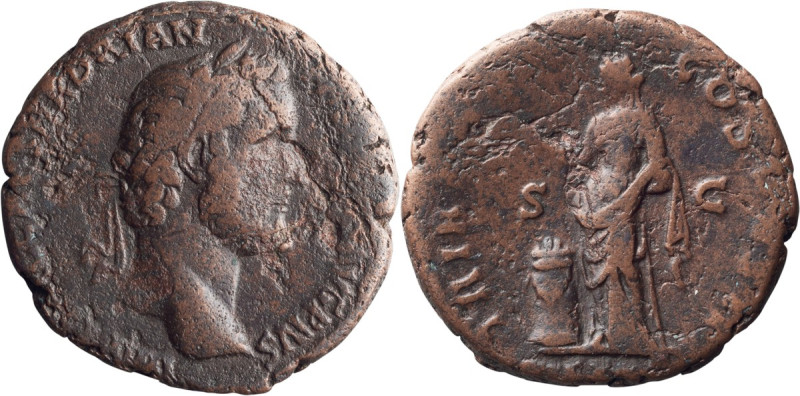 Antoninus Pius. 40-as; Antoninus Pius; 138-161 AD, Rome, 138 AD, As, 9.99g. Cf. ...