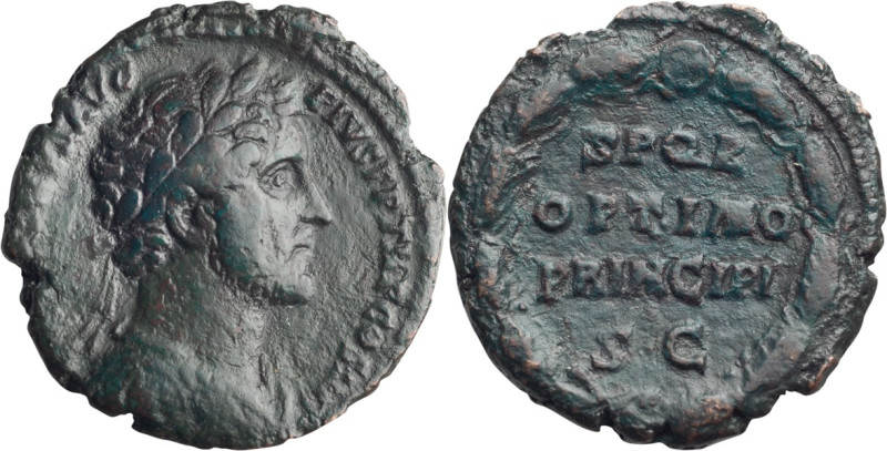 Antoninus Pius. 40-as; Antoninus Pius; 138-161 AD, Rome, 145-7 AD, As, 9.72g. St...