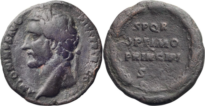 Antoninus Pius. 40-as; Antoninus Pius; 138-161 AD, Rome, 145-7 AD, As, 9.67g. St...