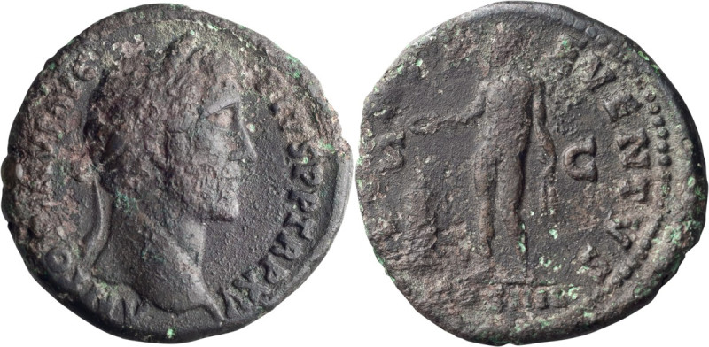 Antoninus Pius. 40-as; Antoninus Pius; 138-161 AD, Rome, 152 AD, As, 11.45g. Str...