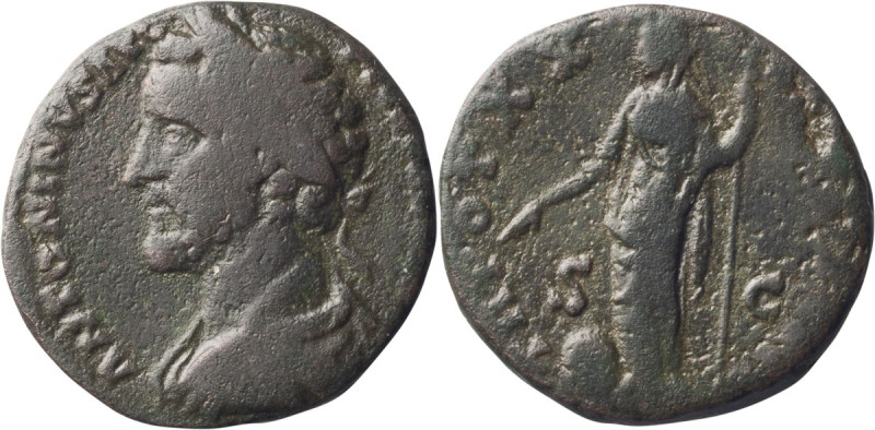 Antoninus Pius. 40-as; Antoninus Pius; 138-161 AD, Rome, 157 AD, As, 8.64g. Cf. ...