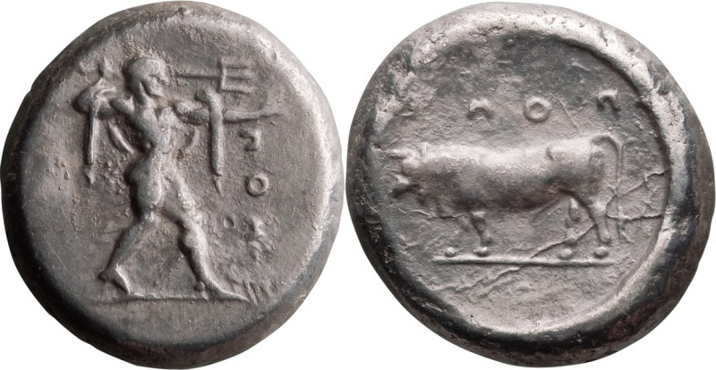 Lucania, Poseidonia. Stater; Lucania, Poseidonia; 445-420 BC, Stater, 7.71g. HN ...