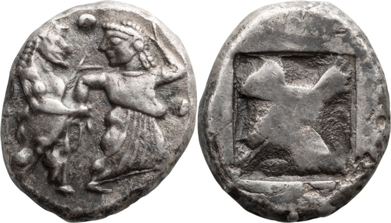 Emathian District, Lete. Stater; Emathian District, Lete; 525-480 BC, Stater, 10...