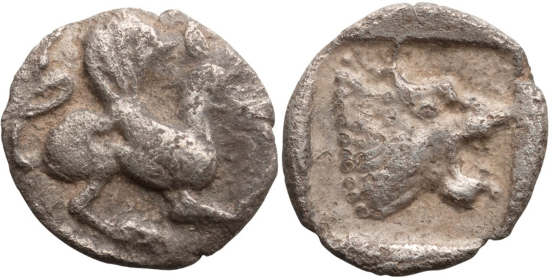 Troas, Assus. 1/8 Obol; Troas, Assus; 5th cent. BC, Obol, 0.55g. BMC-3, Rosen-52...