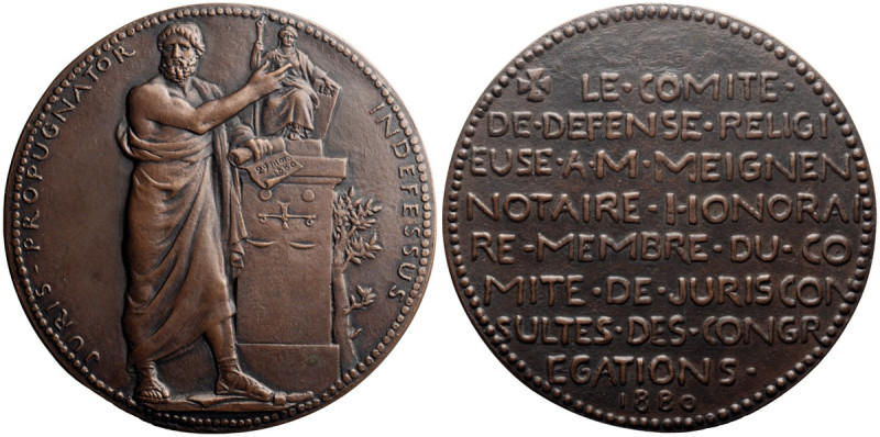 France, expel the Jesuits from France, 1880, Medal, UNC; France, 1880 Medal, UNC...