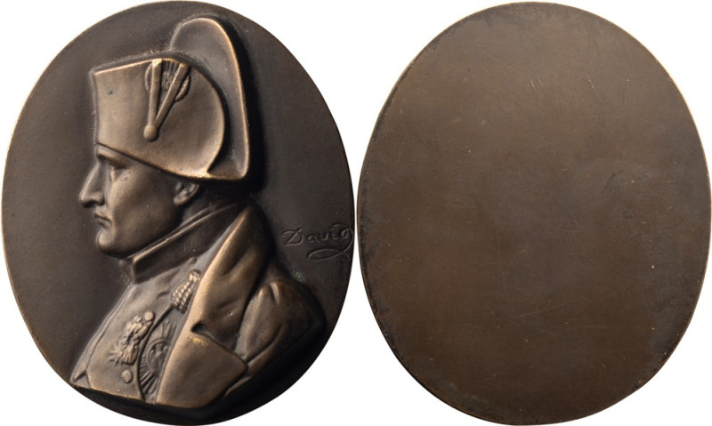 France, Napoleon Bonaparte Uniface, ND (mid-19th C), Medal, UNC; France, Napoleo...