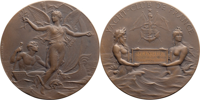 France, Yacht Club of France, 1902, Medal, UNC; France, Yacht Club of France, 19...