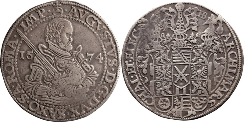 German States, Saxony, Albertine line, 1575, Thaler, VF; German States, Saxony, ...