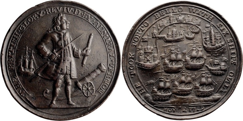 Great Britain, Admiral Vernon Medal, 1739, Medal, EF; Great Britain, Admiral Ver...