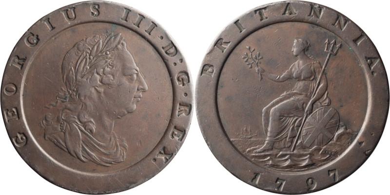 Great Britain, George III, 1760-1820, 1797, 2 Pence, VF/EF; Great Britain, Georg...