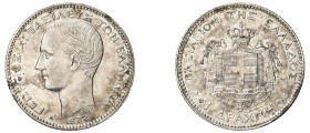 Greece, King George I, 1863-1913. Drachma, 1873 A, First Type, Paris mint, 4.97g (KM38; Divo 53b; IV3). 

Extremely fine to good extremely fine with m...