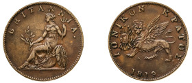 Greece, Ionian Islands, British Administration, 1809-1863. 2 Lepta (1/2 Obol), 1819, 4.45g (KM31).

About extremely fine.