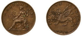 Greece, Ionian Islands, British Administration, 1809-1863. 2 Lepta (1/2 Obol), 1820, 4.68g (KM31).

About extremely fine to extremely fine.
