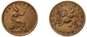 Greece, Ionian Islands, British Administration, 1809-1863. Lepton, 1835, 1.90g (KM34).

Extremely fine.