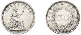Greece, Ionian Islands, British Administration, 1809-1863. 30 Lepta, 1849, 1.40g (KM35).

About extremely fine.