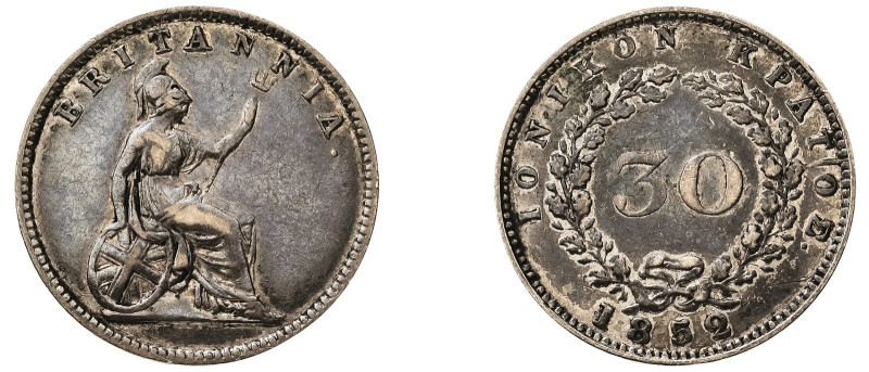 Greece, Ionian Islands, British Administration, 1809-1863. 30 Lepta, 1852, 1.39g...