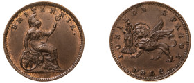 Greece, Ionian Islands, British Administration, 1809-1863. Lepton, 1862, 1.91g (KM34).

Uncirculated, chocolate brown patina with red hues.
