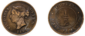 Cyprus, British Administration, Victoria, 1837-1901. 1/2 Piastre, 1890, Royal mint, 5.68g (KM2; Fitikides 22).

About very fine.