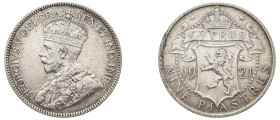 Cyprus, British Administration, George V, 1910-1936. 9 Piastres, 1921, Royal mint, 5.64g (KM13; Fitikides 66).

About extremely fine