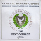 Cyprus. Republic, 1960-. Official Set of six coins, 1983, (1/2 Cent to 20 Cents), Royal mint (KM-PS16; Fitikides 23).

In presentation folder. Uncircu...