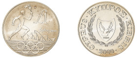 Cyprus. Republic, 1960-. Pound, 2000, Olympic Games Sydney, 28.38g (KM92; Fitikides 245).

Uncirculated.