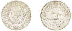 Cyprus. Republic, 1960-. Pound, 2005, Cyprus Wildlife Series - Mediterranean Monk Seal, 28.28g (KM76; Fitikides 252).

Uncirculated.