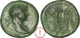Trajan (98-117), Sesterce, 104-111, Rome, Av. IMP CAES NERVAE TRAIANO AVG GER DAC PM TR P COS V PP, Buste lauré à droite, l'égide sur l'épaule gauche,...