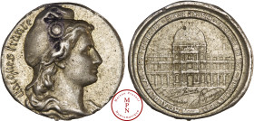 France, Troisième République (1870-1940), Médaille, Métal des Tuileries, Piéfort, 1883 Av. Jacques France, Buste à droite, Rv. Vue des tuileries de fa...