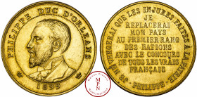 France, Troisième République (1870-1940), Philippe, Duc d'Orléans, Médaille, Propagande, 1899 Av. PHILIPPE DUC D'ORLEANS * 1899 *, Buste de trois quar...